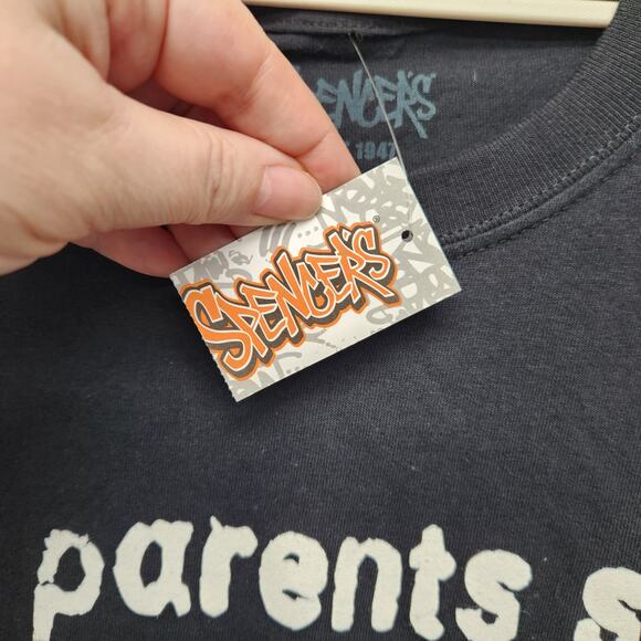 NWT Spencer's Black Novelty "My parents said I could..." Funny T-Shirt Men's L - Picture 6 of 7